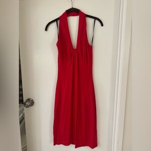 NWT Laundry By Shelli Segal Vibrant Red Backless Dress